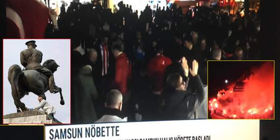 Samsun’da, Atatürk nöbeti başladı!