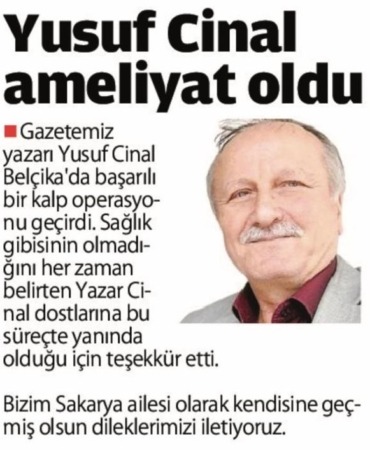 Yusuf Cinal Ameliyat 2