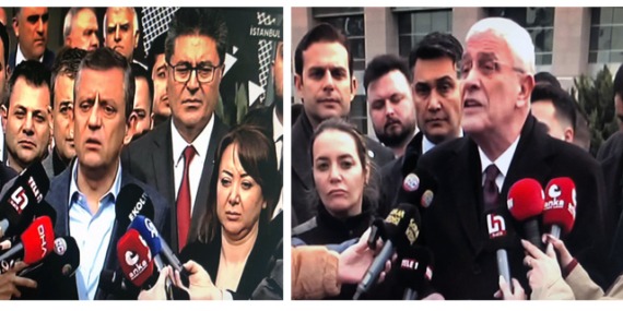 CHP Genel Başkanı Özgür Özel ile İYİ Parti Genel Başkanı Musavat Dervişoğlu İstanbul Çağlayan’daydı..