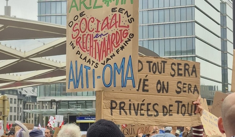 Brüksel işçi grevi 5