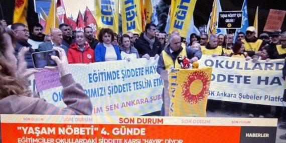 Eğitimciler, saldırıların 4.Gününde yine alanlarda seslerini yükselttiler..